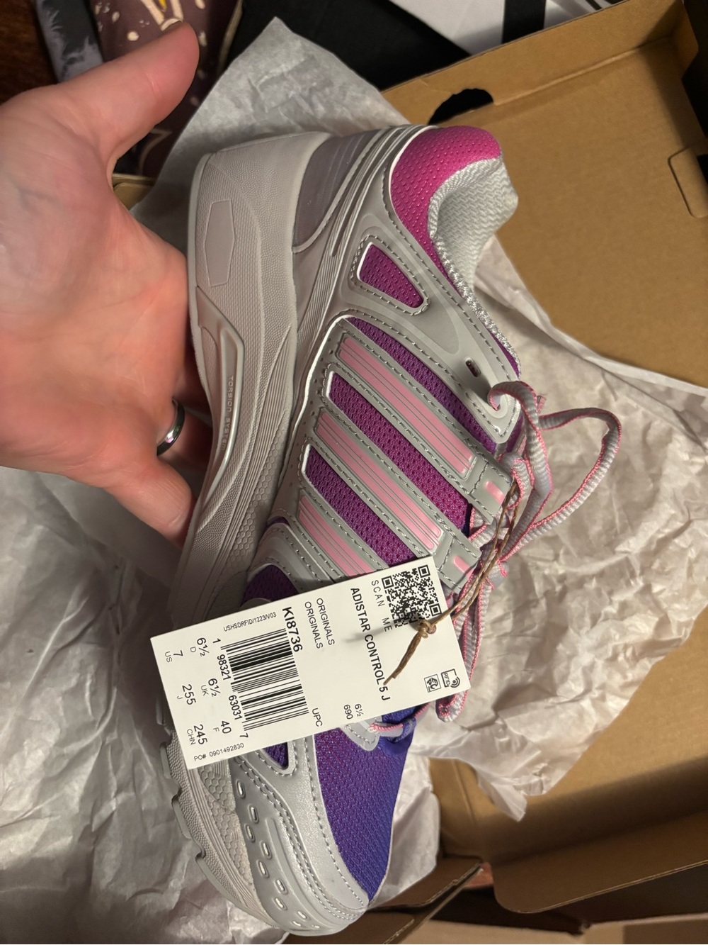 adidas Women’s Pink, Purple & White Athletic Sneakers